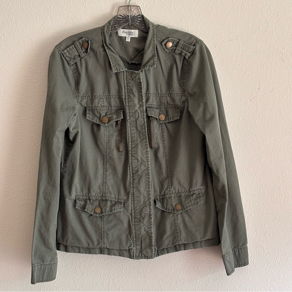 Charlotte Russe Women's Olive Green Utility Jacket Size M